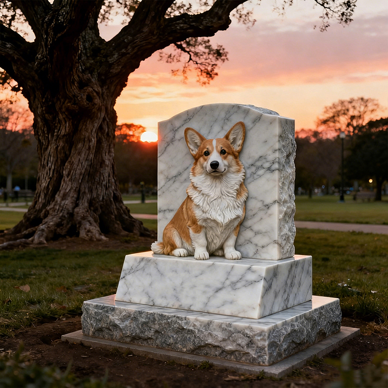 Monumento Memorial de Mármore Personalizado