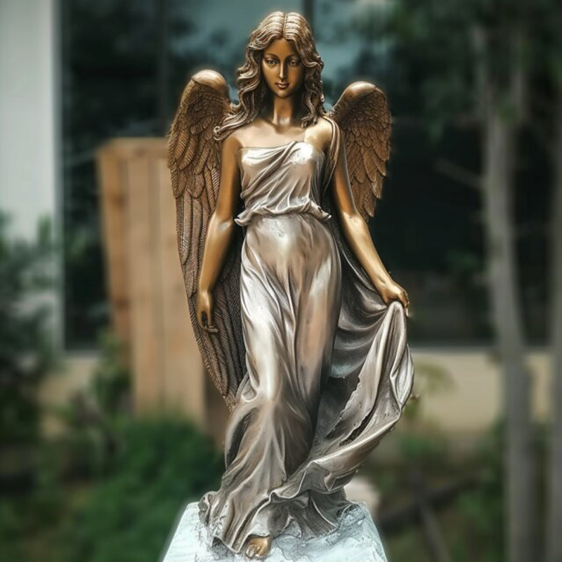 Escultura de Anjo em Bronze