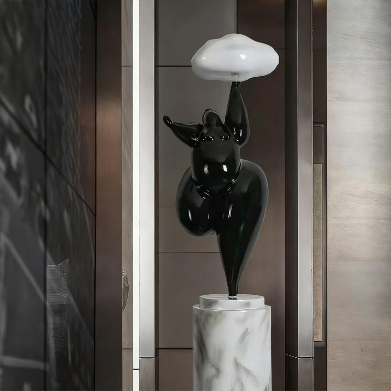 Escultura decorativa de fibra de vidro estilo levantamento de nuvens