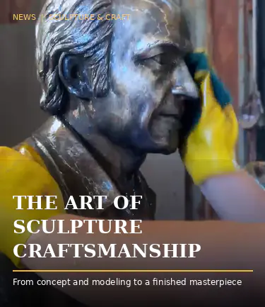 Como é feita uma estátua de retrato de família em bronze personalizada - do modelo de argila ao bronze acabado?